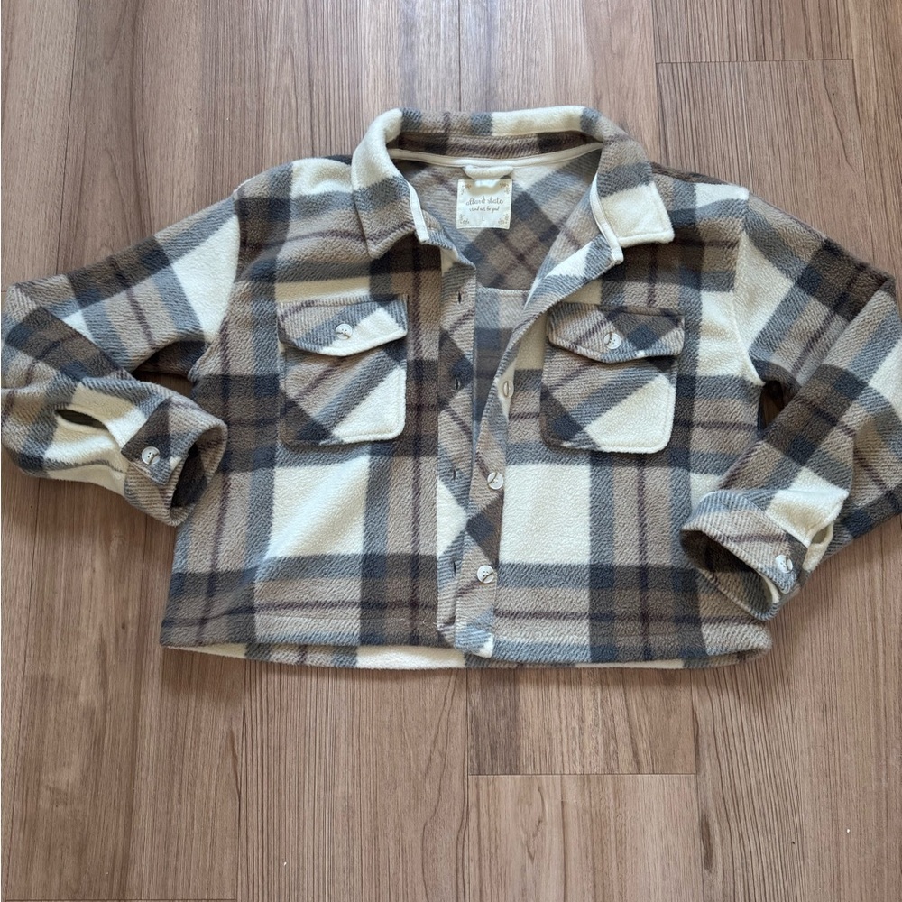 Altar’s state cropped flannel shacket - image 1